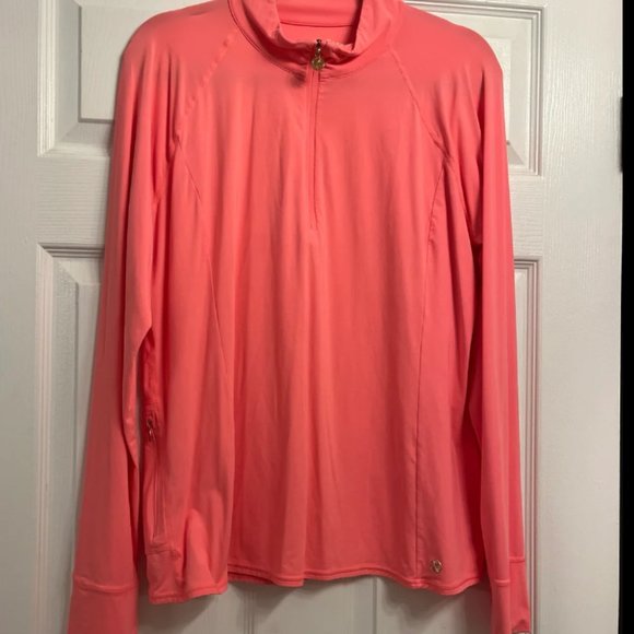 Lilly Pulitzer Luxletic Half Zip Pullover XL Tangelo - Picture 1 of 7